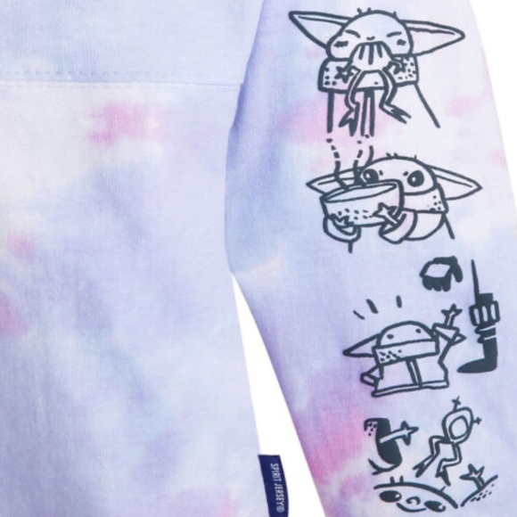 Disney Star Wars The Mandalorian Grogu Tie Dye Spirit Jersey Adult - NEW IN HAND - Picture 3 of 4